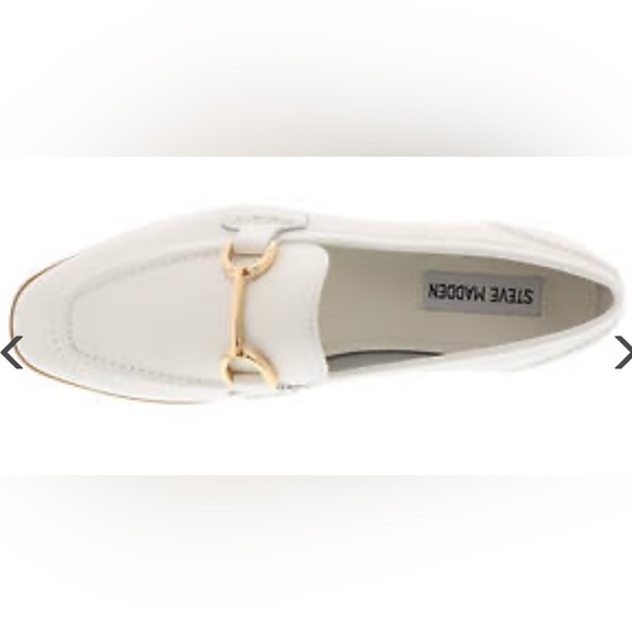 New - Steve Madden Carrine Loafers White - Picture 2 of 6